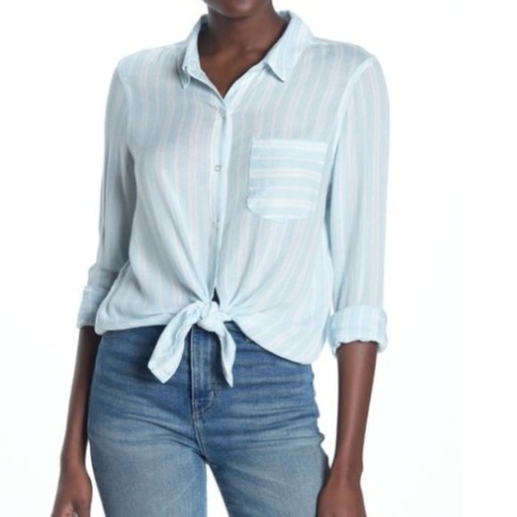 Abound Tops - Abound Weekend Tie Front Shirt P1